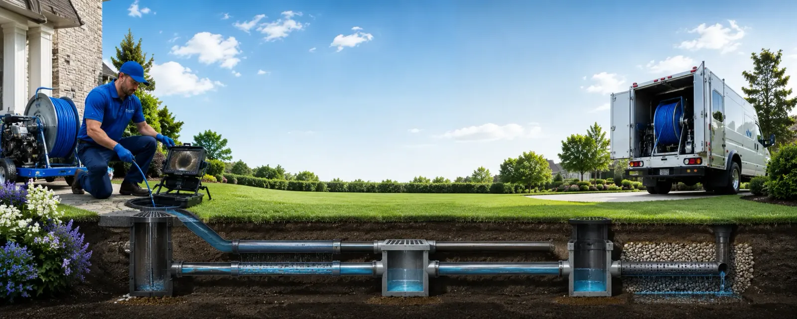 Outdoor drain cleaning information for Van Dyne, WI